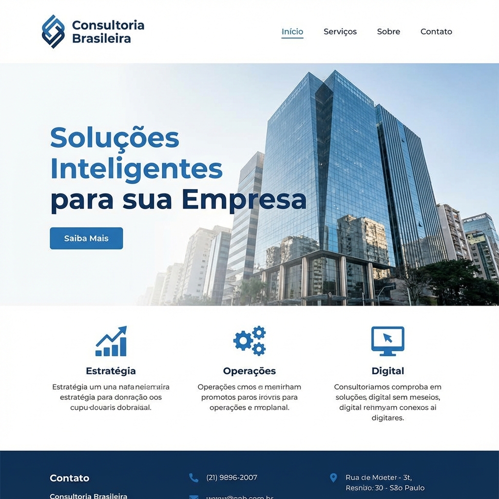 Site Institucional de Consultoria Empresarial e Negócios