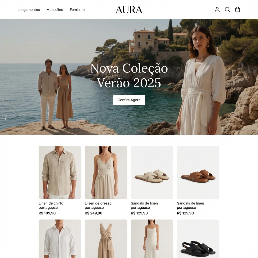 E-commerce de Moda Brasil: Loja Virtual com Pagamento Integrado