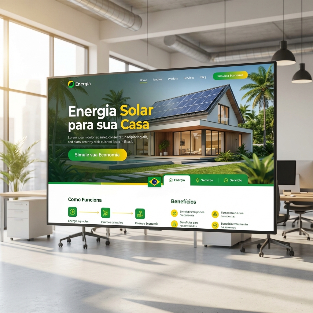 Landing Page de Alta Conversão para Energia Solar e Serviços